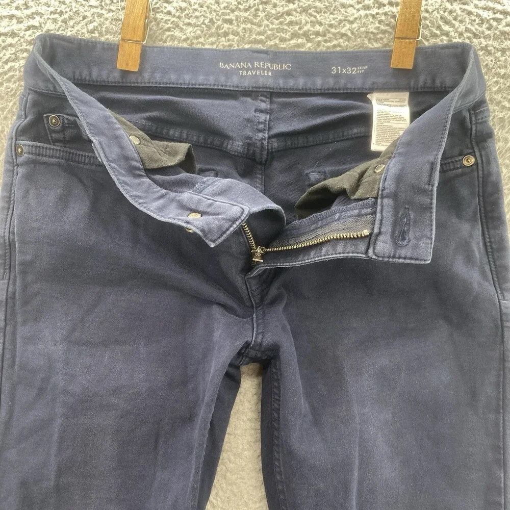 Banana Republic Traveler Jeans Mens 30x30* Blue Slim Stretch Preppy University